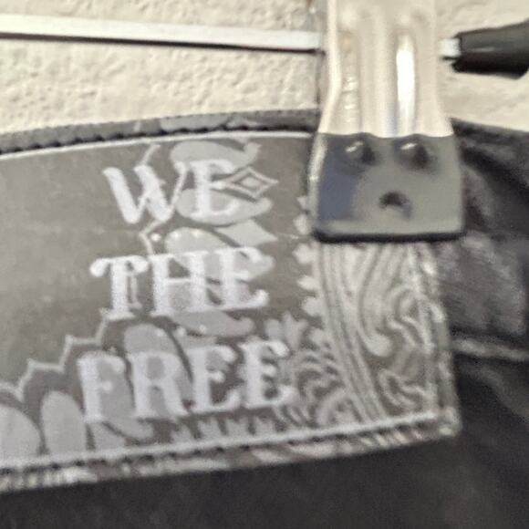 NEW Free People Wild Roses Midi Black Denim Jean Skirt Sz 31 Minimalist Capsule - Picture 9 of 10